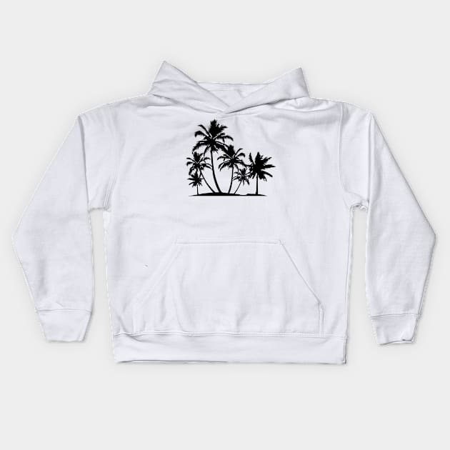 Palm Trees Beach Kids Hoodie by ShirtyLife